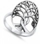 Branches Fashion Sterling Silver RNG14918 8 in Women's Band Rings