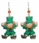 Adorable St Patrick's Day Leprechaun Dangle Earrings (H120) - CI17XMROQIY