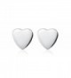 Foreverstore Sterling Silver Heart Stud Earring for Women Girls - C1182AYXMQW