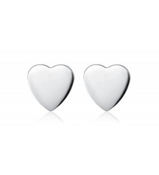 Foreverstore Sterling Silver Heart Stud Earring for Women Girls - C1182AYXMQW