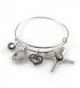 Baseball Bangle Bracelet - Adjustable Silver Jewelry for Moms Fans - C717YDDQ3DI