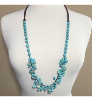 Imitation Turquoise Cluster Beaded Necklace