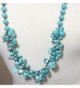 Imitation Turquoise Cluster Beaded Necklace in Women's Strand Necklaces