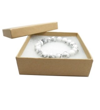 Howlite Bracelet 01 Stretch Gemstone in Women's Strand Bracelets