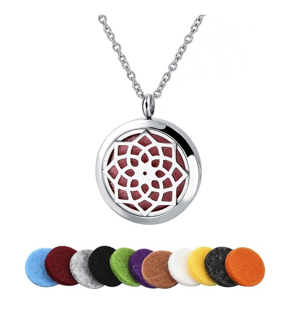 Sunflower Stainless Essential Diffuser Choker - Octagon Flower - CK12NBUGPMD