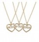 Lux Accessories Best Friends BFF Broken Heart Necklace Trio Set - C3125BQXHJ5