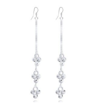 LY8 Fashion Jewelry Silver Tone Art Deco Long Tassel Dangle Drop Earrings for Elegant Women - Grapes - CD17Z3XD9LS