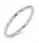 Diamond-Cut Thin Stackable Wedding Ring New .925 Sterling Silver Band Sizes 4-10 - CM17AZTSYX0