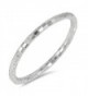 Diamond-Cut Thin Stackable Wedding Ring New .925 Sterling Silver Band Sizes 4-10 - CM17AZTSYX0