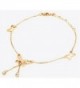 DELIFUR Fashion Titanium Stainless Steel Butterfly Pendent Anklet Style with 9.6'' Chain - Rose Gold - CQ12GRKM9HP