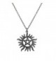 Lux Accessories Hematite Anti Possession Symbol Pentagram Novelty Charm Necklace - CJ12I3GUNLZ