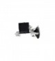 Sterling Silver Cubic Zirconia Square Black Earrings Studs 6 mm Princess cut 2.5 carats/pair - CZ111CP8G41