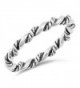 Oxidized Rope Twist Stackable Knot Ring New .925 Sterling Silver Band Sizes 4-10 - CN185CTTQAU