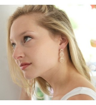 Mariell Concentric Genuine Fashion Earrings