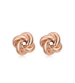 DIFINES Redbarry Plated Love knot Earrings - Rose - CK12BPVL9Y5