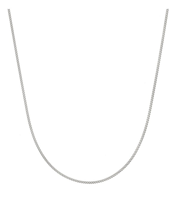 Sterling Silver Italian 1.4mm Diamond-Cut Cuban Curb Chain Necklace All Sizes 16" - 30" - CW12N2HHT0V