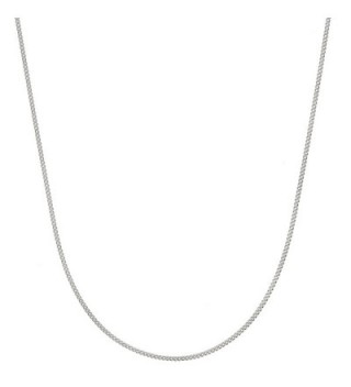 Sterling Silver Italian 1.4mm Diamond-Cut Cuban Curb Chain Necklace All Sizes 16" - 30" - CW12N2HHT0V