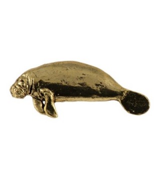 Creative Pewter Designs- Pewter Manatee Handcrafted Lapel Pin Brooch- M060 - CF188R9R7A0