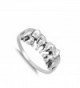 Womens Elephant Classic Sterling Silver in Women's Band Rings