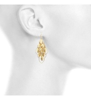 Lux Accessories Petals Waterfall Earrings