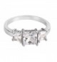 Princess Zirconia Stones Sterling Silver