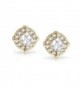 Bling Jewelry Square Invisible earrings in Women's Stud Earrings