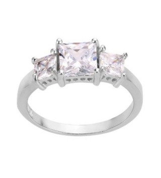 Princess Zirconia Stones Sterling Silver in Women's Statement Rings