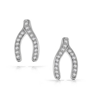 Bling Jewelry Sterling Wishbone Earrings