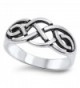 Sterling Silver Trinity Style Wiccan Weave Ring - CI11CTPISRX