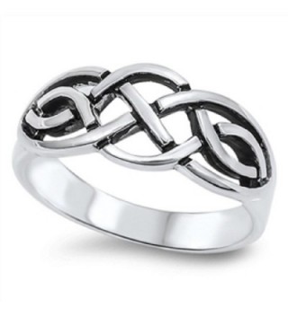 Sterling Silver Trinity Style Wiccan Weave Ring - CI11CTPISRX