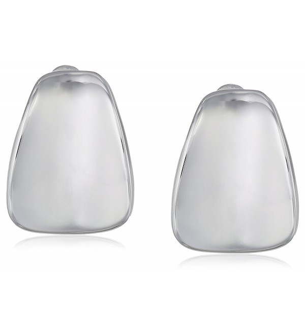 Robert Lee Morris Womens Wide Wedge Button Clip On Earrings - Silver - CC11OTP7DGN