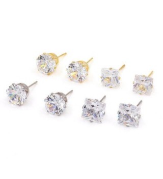 Sundear Pairs Earrings Round Zirconia