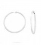 1.75 in Solid Spring Back Silvertone Hoop Clip On Earrings - C412KBW3MB7
