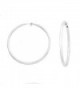 1.75 in Solid Spring Back Silvertone Hoop Clip On Earrings - C412KBW3MB7