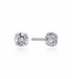 Hypoallergenic Basic Earrings Sterling Silver Cubic Zircon Studs for Women and Men Sleep Earrings - 4MM - C0186WS9IQ0