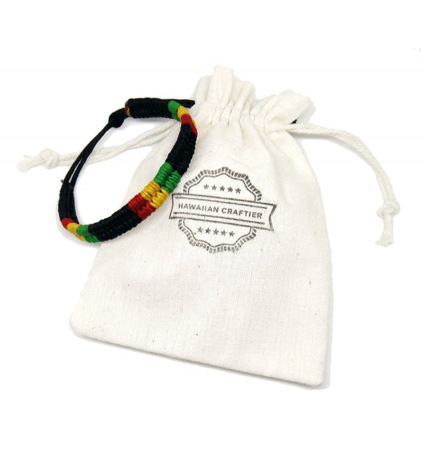Rasta Jamaican Bob Marley Bracelet Cotton Wristband for Unisex - CG12G165DOB