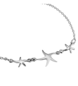 Three Starfish Sterling Silver Bracelet in Women's Link Bracelets