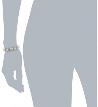 Napier Silver Tone Textured Stretch Bracelet