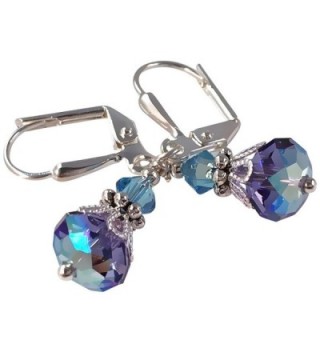 Violet Crystal Vintage Inspired Earrings in Women's Drop & Dangle Earrings