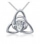 S925 Sterling Silver Irish Claddagh Love by Kelly Hands Holding Crown Heart Pendant Necklace for Women - CW1884QHQUQ