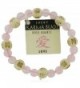 Zorbitz Lucky Karma Bracelet- Rose Quartz for Love and Friendship- Women's Genuine Gemstone Stretch Bracelet - CS111KXDJXX