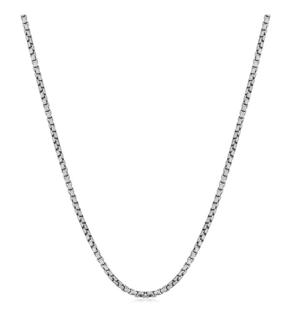 Sterling Silver 1.2mm Round Box Chain (14- 16- 18- 20- 22- 24- 30 or 36 inch) - sterling-silver - CG1163M3C33