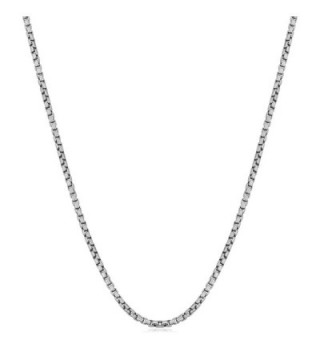 Sterling Silver 1.2mm Round Box Chain (14- 16- 18- 20- 22- 24- 30 or 36 inch) - sterling-silver - CG1163M3C33