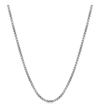 Sterling Silver 1.2mm Round Box Chain (14- 16- 18- 20- 22- 24- 30 or 36 inch) - sterling-silver - CG1163M3C33