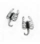 Sterling Silver Scorpion Stone Inlay Stud Post Earrings- Onyx - CS11KPNGI87