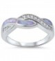 Infinity Crisscross Crossover Zirconia Sterling - Lab White Opal& Simulated Clean CZ - CS12MZDJTXH