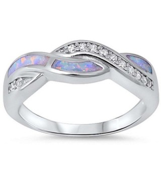 Infinity Crisscross Crossover Zirconia Sterling - Lab White Opal& Simulated Clean CZ - CS12MZDJTXH