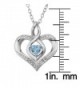 Sterling Diamond Birthstone Pendant Necklace in Women's Pendants