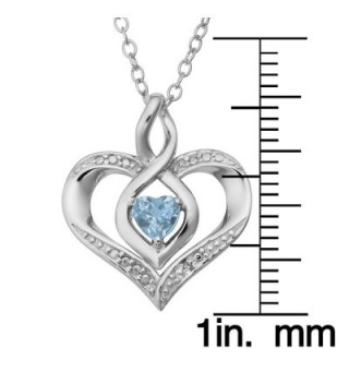 Sterling Diamond Birthstone Pendant Necklace in Women's Pendants