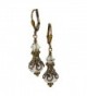 Bronze tone Vintage Inspired Crystal Earrings in Women's Drop & Dangle Earrings